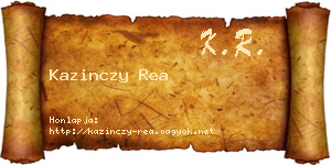 Kazinczy Rea névjegykártya